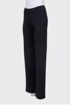Black sweatpants with elastic waistband