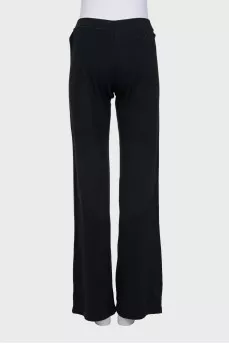 Black sweatpants with elastic waistband