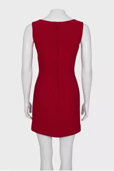 Red fitted sleeveless dress