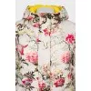 Straight down jacket with a floral print
