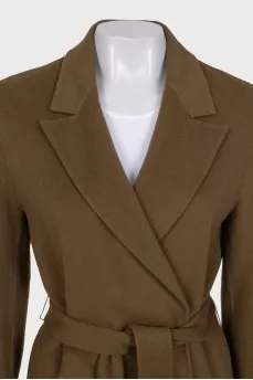 Brown wrap coat