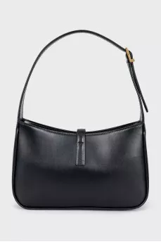 Black leather bag LE 5 À 7