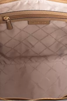 Brown leather tote