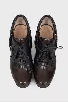 Shoes with black leather inserts