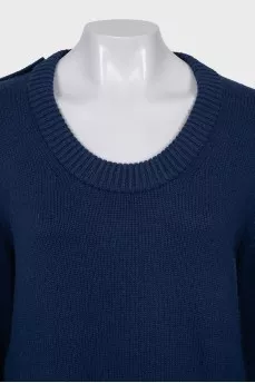 Blue wool and cashmere dress