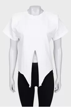 White T-shirt with puffy shoulders