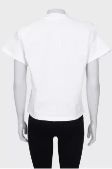 White T-shirt with puffy shoulders