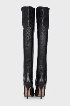 Leather ankle boots without fastening