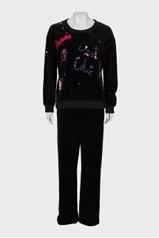 Black suit with sequins