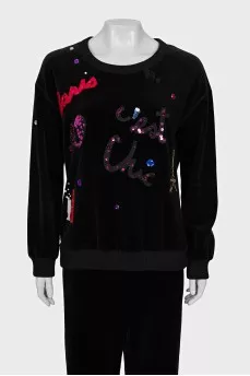 Black suit with sequins