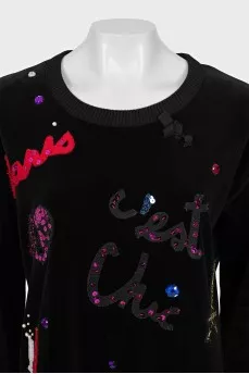 Black suit with sequins