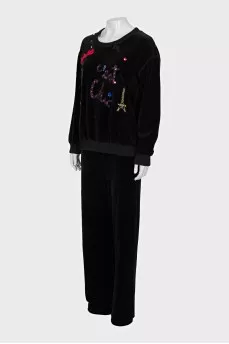Black suit with sequins