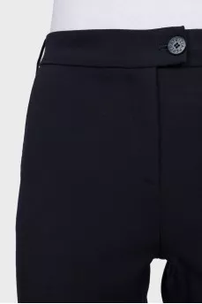 Black classic straight trousers
