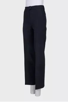 Black classic straight trousers