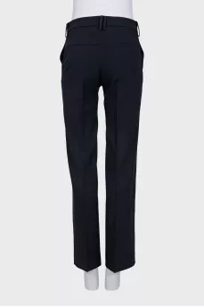 Black classic straight trousers