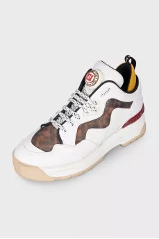 Leather sneakers with transparent elements