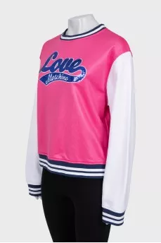 Sweatshirt decorated with sequin embroidery