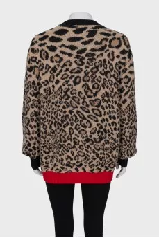 Long jumper in animal print