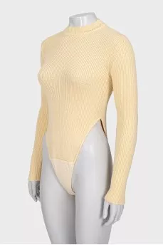 Knitted yellow bodysuit
