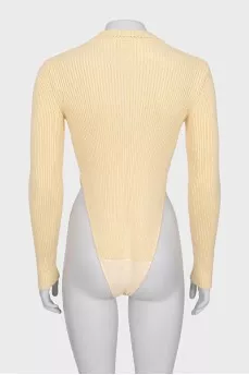 Knitted yellow bodysuit
