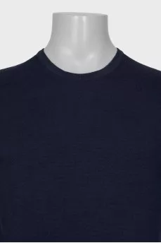 Men's blue straight-cut jumper