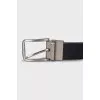 Men's leather belt with a matte buckle
