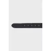 Men's leather belt with a matte buckle