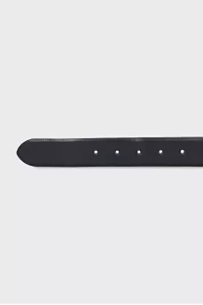 Men's leather belt with a matte buckle