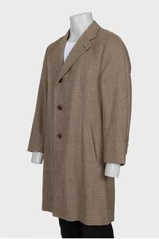 Men's coat with a small print