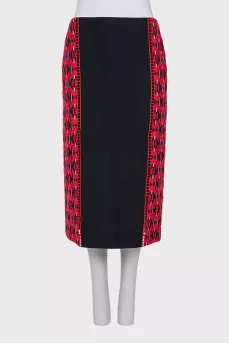 Midi skirt with ornament