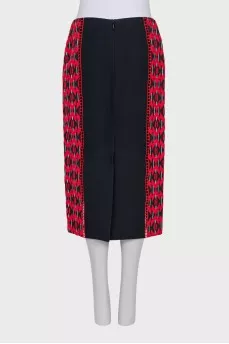 Midi skirt with ornament
