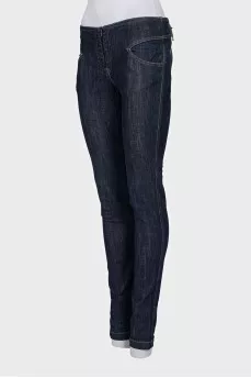 Skinny jeans decorated with lacing