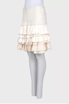 Skirt with ruffles and a zipper