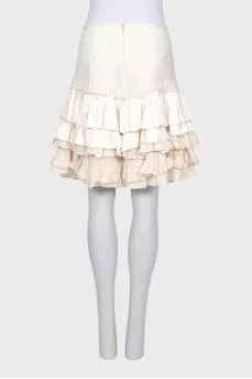 Skirt with ruffles and a zipper
