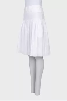 Skirt with a zipper and embroidery