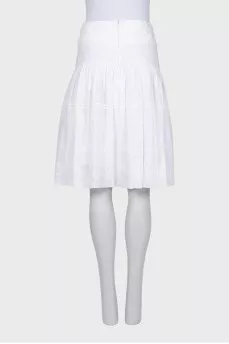 Skirt with a zipper and embroidery
