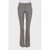Gray suit with flared trousers