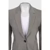 Gray suit with flared trousers