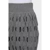 Wool skirt with shaped cutouts