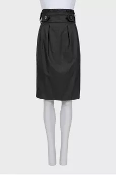 Gray wool skirt