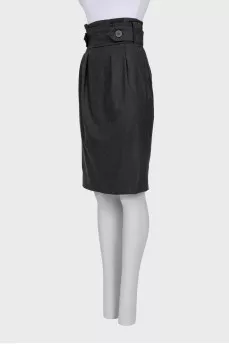Gray wool skirt