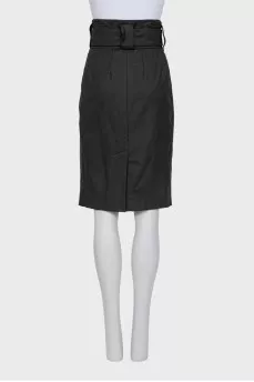 Gray wool skirt