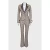 Checkered suit with flared trousers