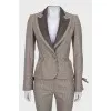 Checkered suit with flared trousers