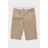 Straight shorts with zipped pockets