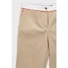 Straight shorts with zipped pockets