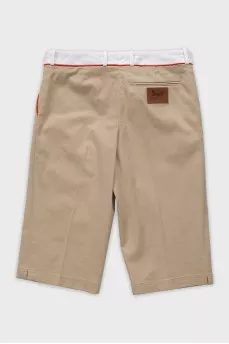 Straight shorts with zipped pockets