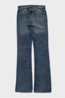 Mid-rise flared jeans