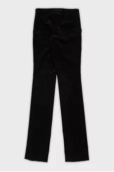 Velvet trousers with creases