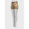 Cropped shorts with elastic bands